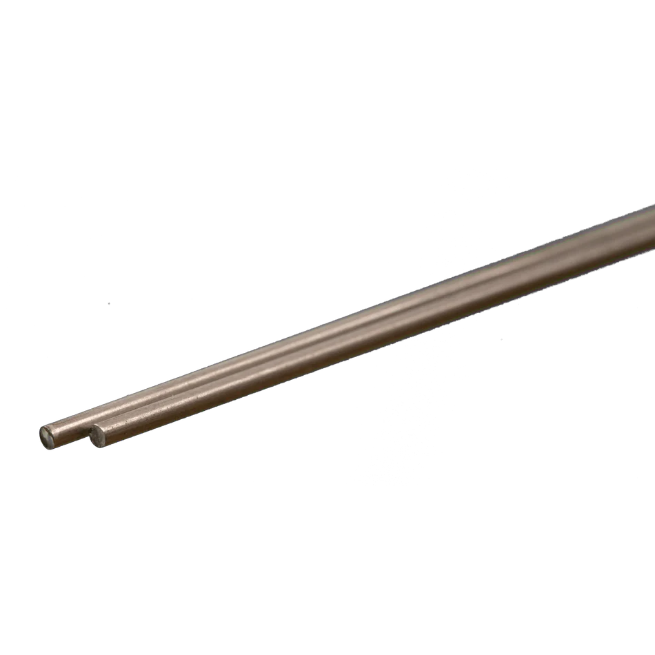K&S Metals 1/16" OD 12" Round Stainless Steel Rods (2)