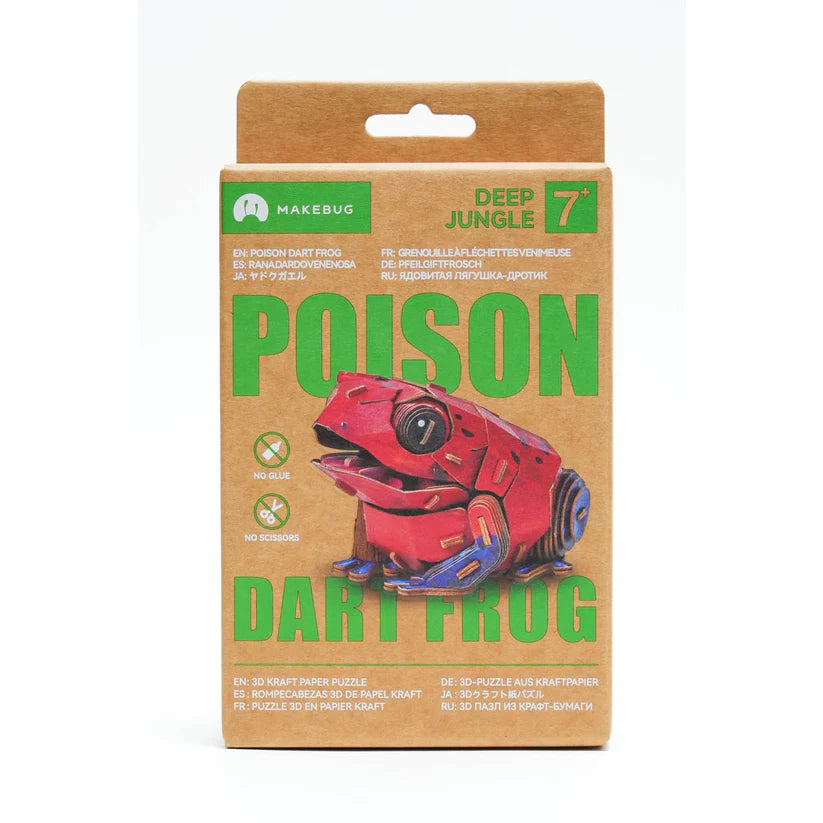 MakeBug Deep Jungle Poison Dart Frog 3D Kraft Paper Puzzle