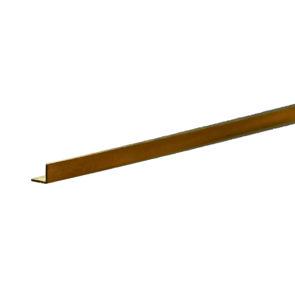 K&S Metals 0.014" x 1/8" x 12" Brass Angle (1)