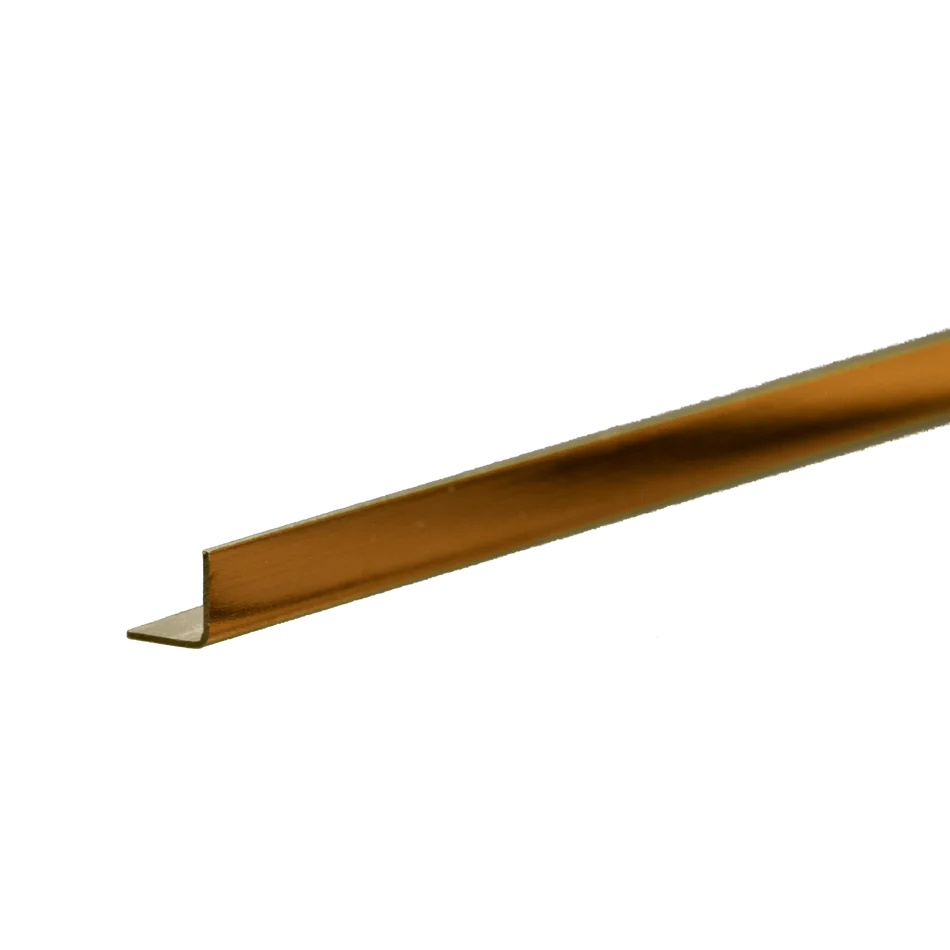 K&S Metals 0.014" x 3/16" x 12" Brass Angle (1)