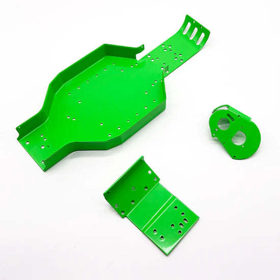 Racers Edge Authentic RC10 Chassis - Powdercoated in Retro Green
