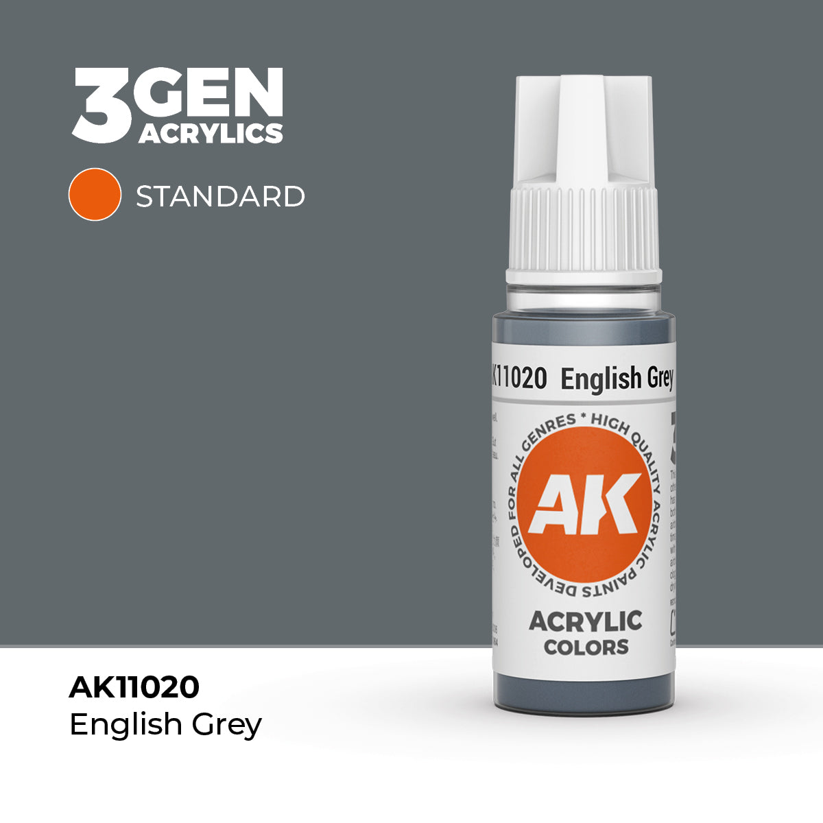 AK Interactive English Grey Standard Acrylic Paint (18mL)