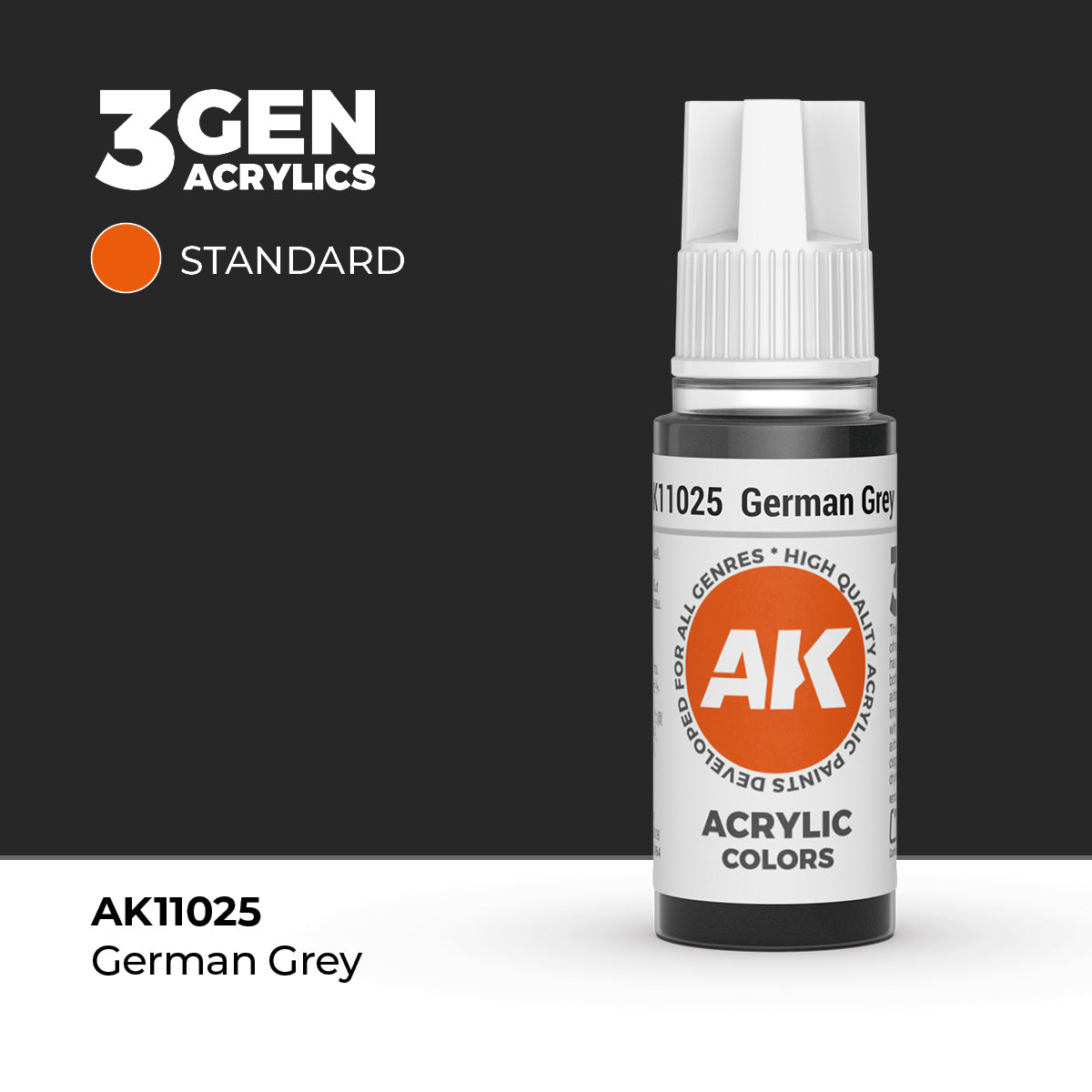 AK Interactive German Grey Standard Acrylic Paint (18mL)