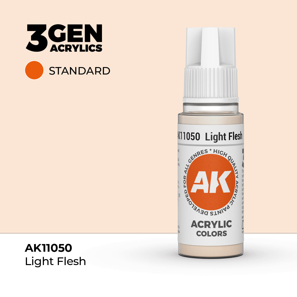 AK Interactive Light Flesh Standard Acrylic Paint (18mL)
