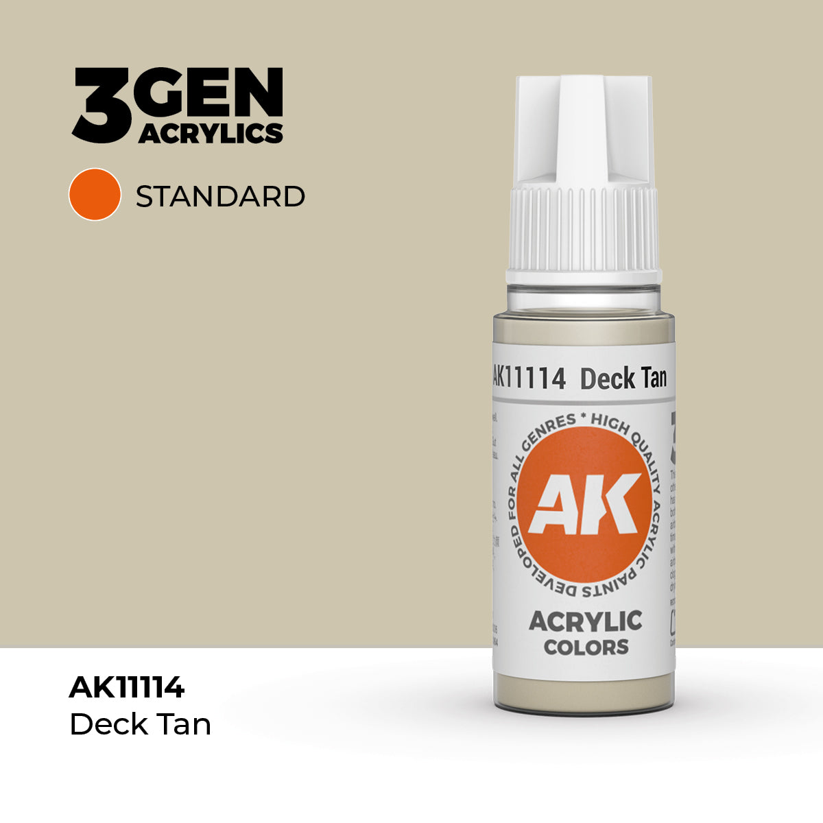 AK Interactive Deck Tan Standard Acrylic Paint (18mL)
