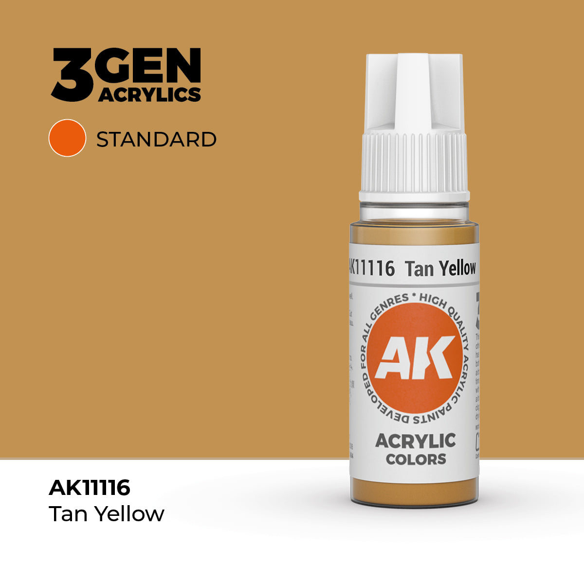 AK Interactive Tan Yellow Standard Acrylic Paint (18mL)
