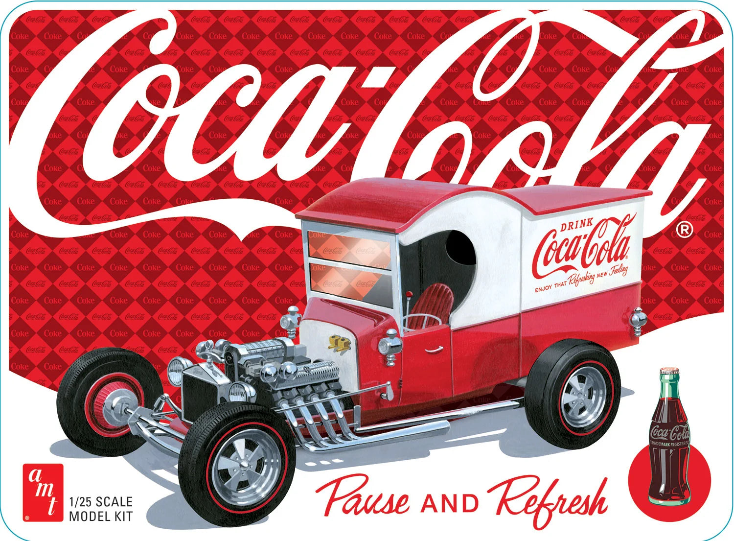 AMT 1/25 1925 Ford Model T Panel w/Tin Packaging Coca-Cola Plastic Model Kit