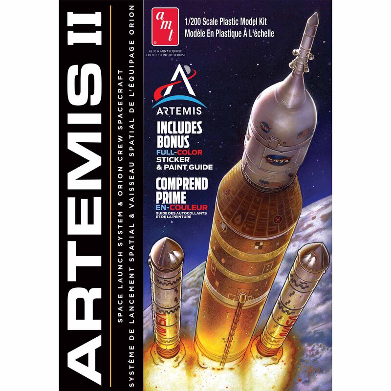 AMT 1/200 Artemis II Rocket Plastic Model Kit w/ Stickers