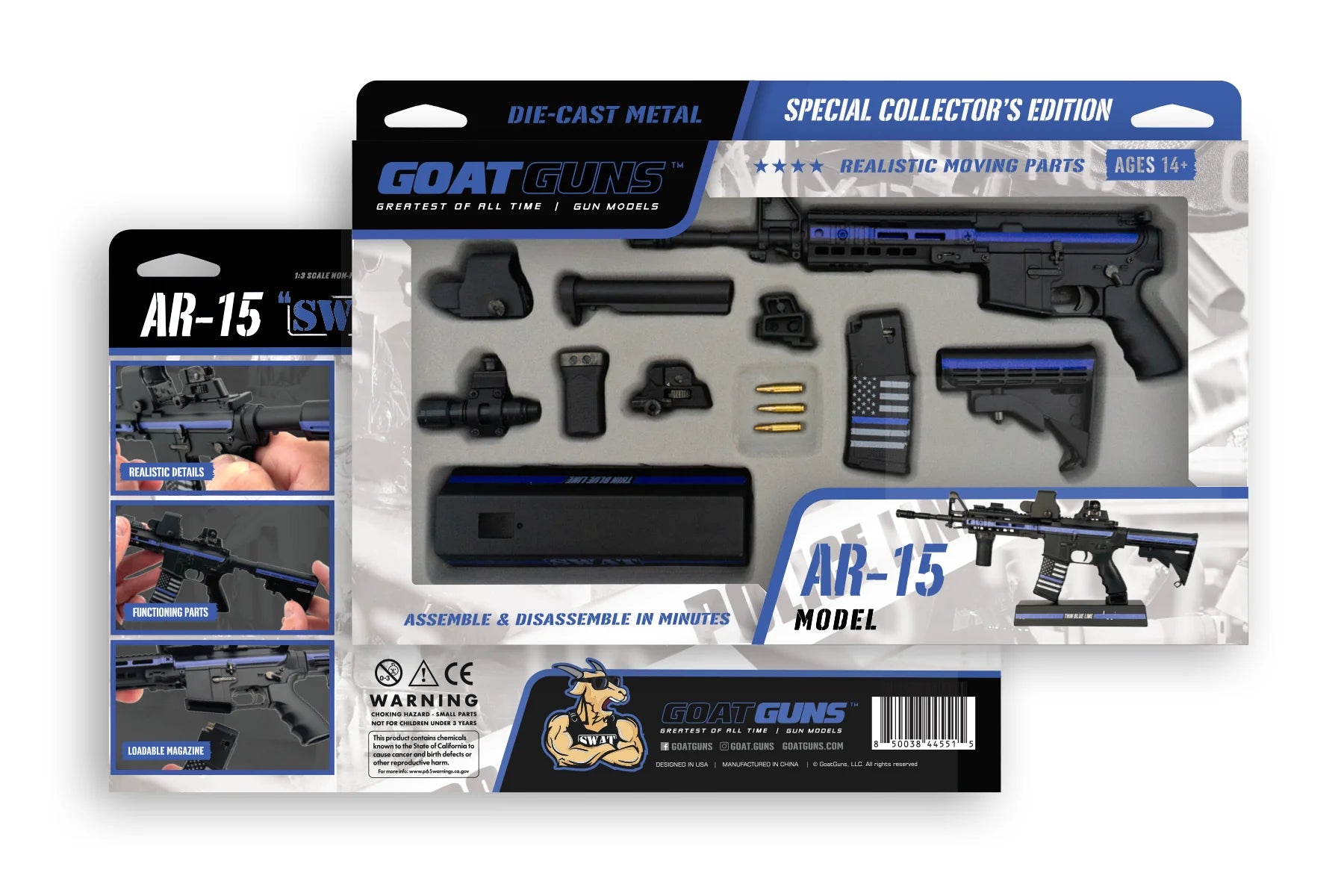 GoatGuns AR15 Model - Thin Blue Line/SWAT