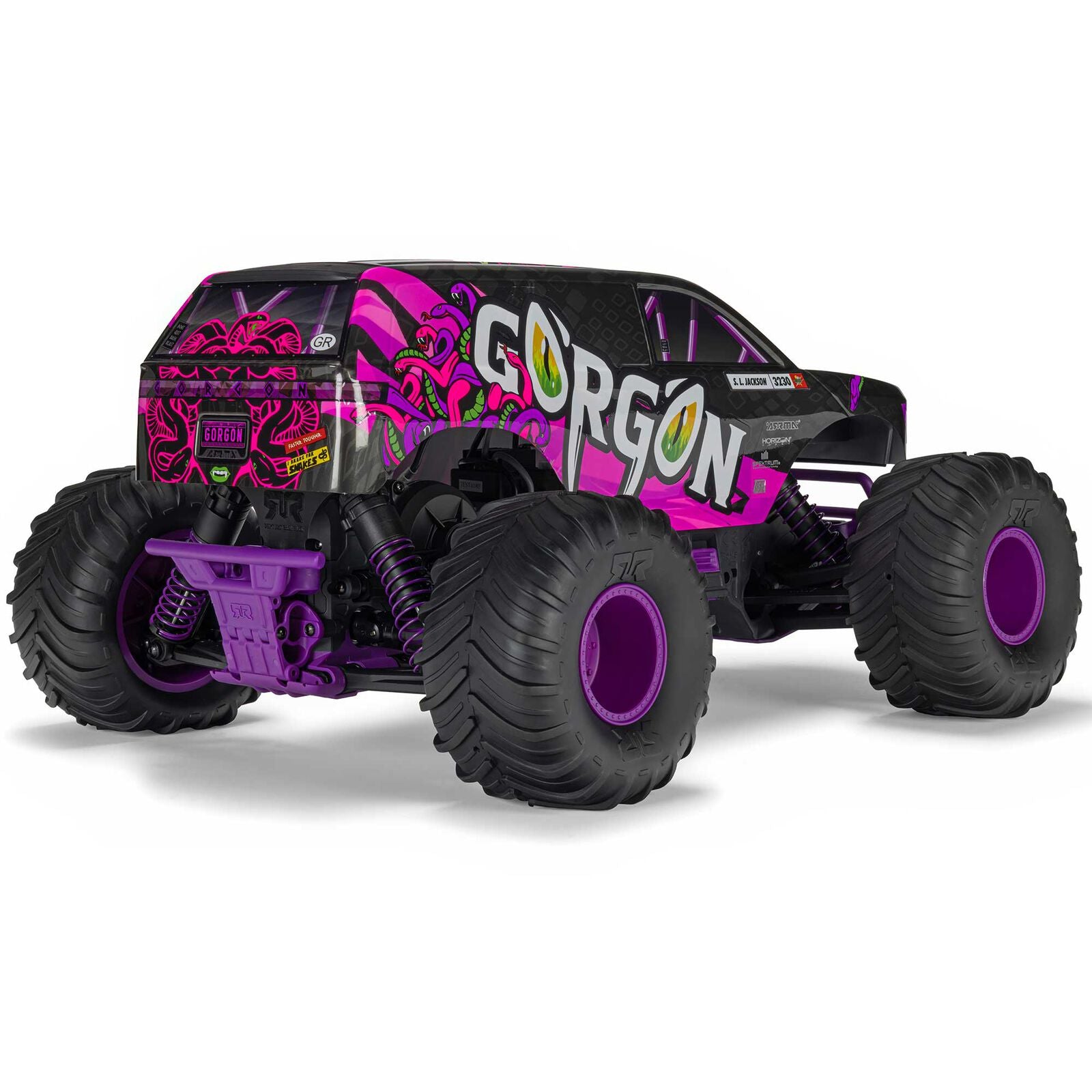 Arrma 1/10 GORGON 4X2 MEGA 550 Brushed Monster Truck RTR with Battery & Charger (Purple)