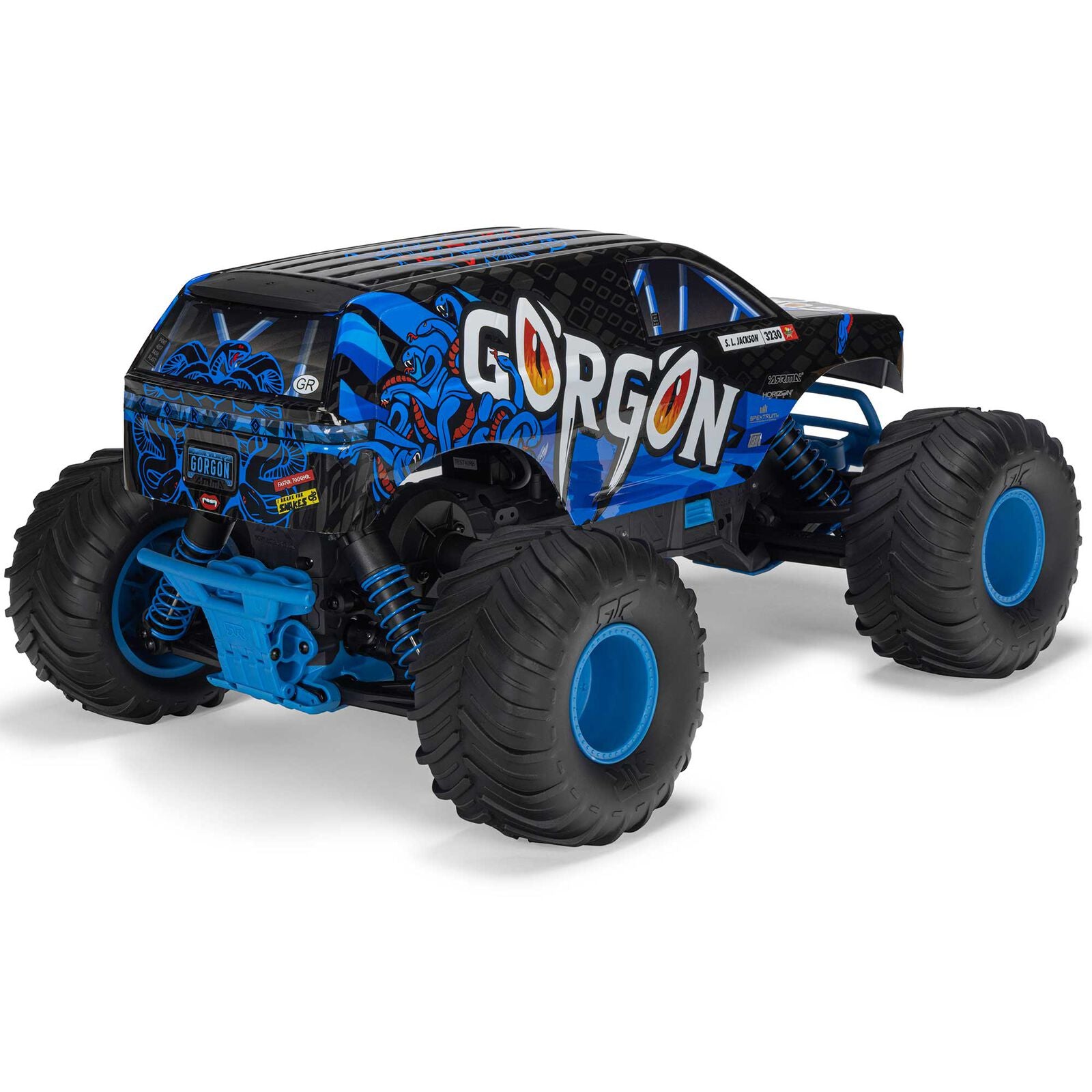Arrma 1/10 GORGON 4X2 MEGA 550 Brushed Monster Truck RTR with Battery & Charger (Blue)