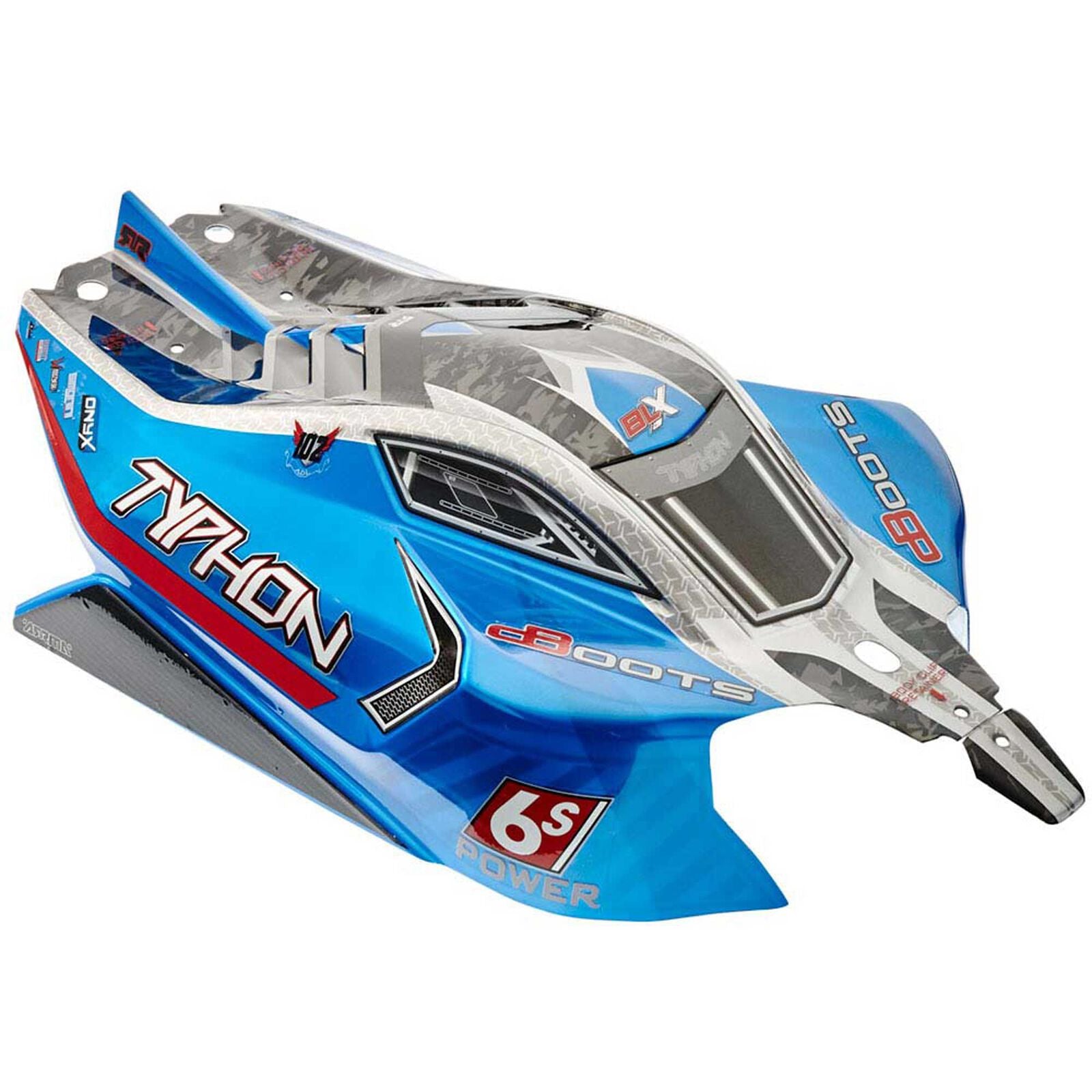 Arrma Typhon Grom 6S BLX 1/8 Painted Body with Decals (Blue)