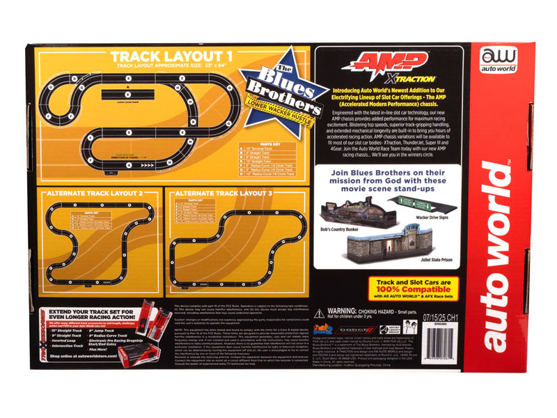Auto World Blues Brothers Lower Wacker Hustle 18-Foot HO Slot Car Race Set