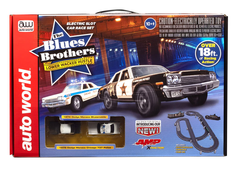 Auto World Blues Brothers Lower Wacker Hustle 18-Foot HO Slot Car Race Set