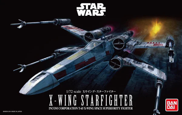 Bandai Star Wars 1/72 X-Wing Starfighter Plastic Model Kit