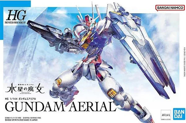 Bandai 1/144 High Grade XVX-016 Gundam Aerial from "The Witch from Mercury" Snap-Together Plastic Model Kit