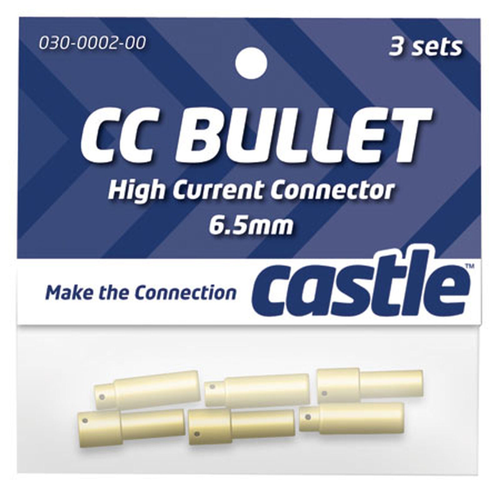 Castle Creations 6.5mm High Current Bullet Connector Set (3)