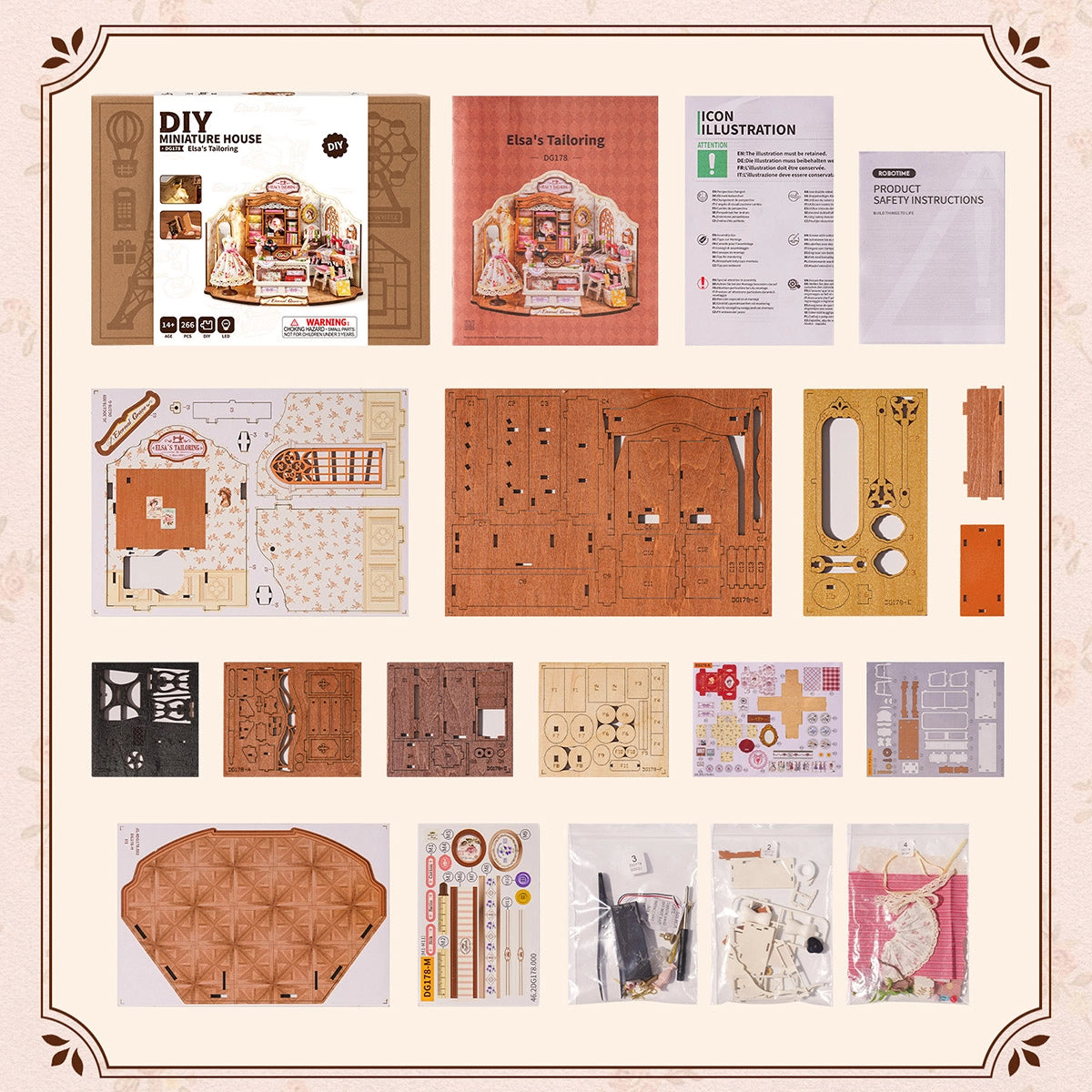 Rolife Elsa's Tailoring DIY Miniature House Kit