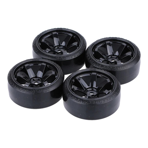 IMEX 1/10 Drift Rim/Tire Set (Black)