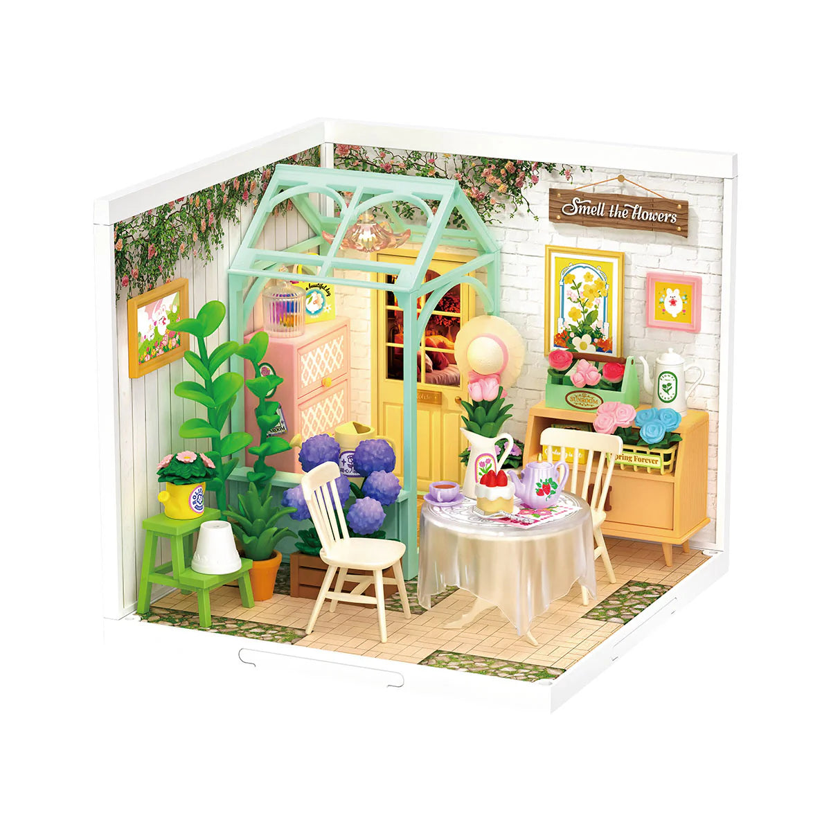 Rolife Blooming Tea Garden DIY Super Creator Miniature House Kit