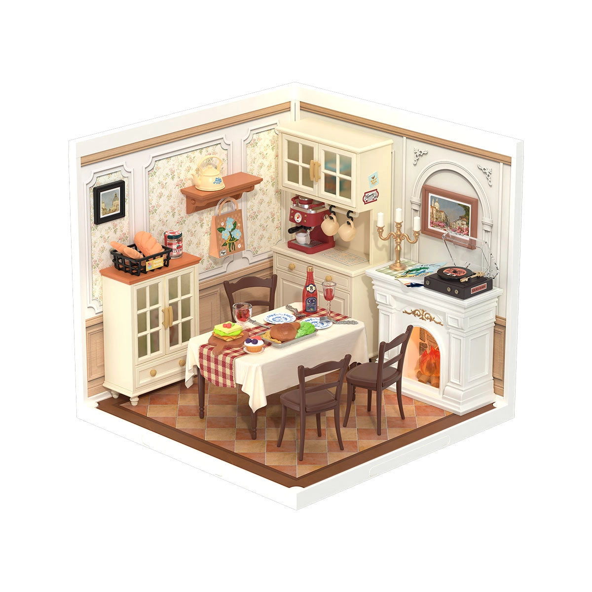 Rolife Warm Dining Room DIY Super Creator Miniature House Kit