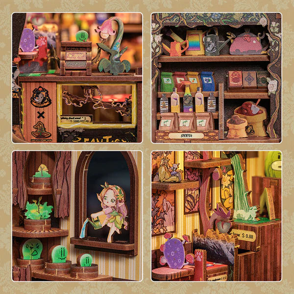 CuteBee DIY Book Nook Kit: Fantasy Plant Shop