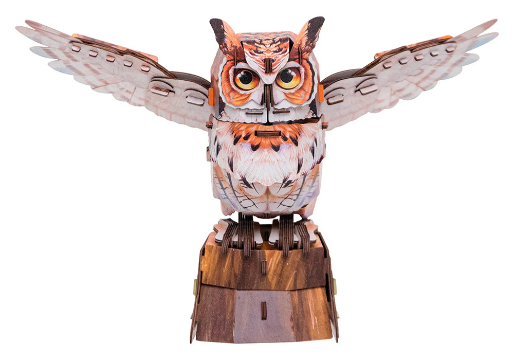 MakeBug Sky Echo Great Horned Owl 3D Kraft Paper Puzzle