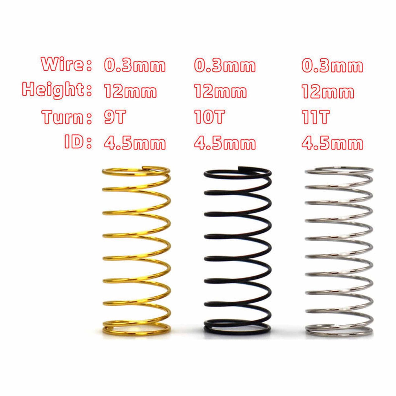 Hot Racing SCX30 Aluminum 21.5mm Adjustable Shocks with Three Spring Rates