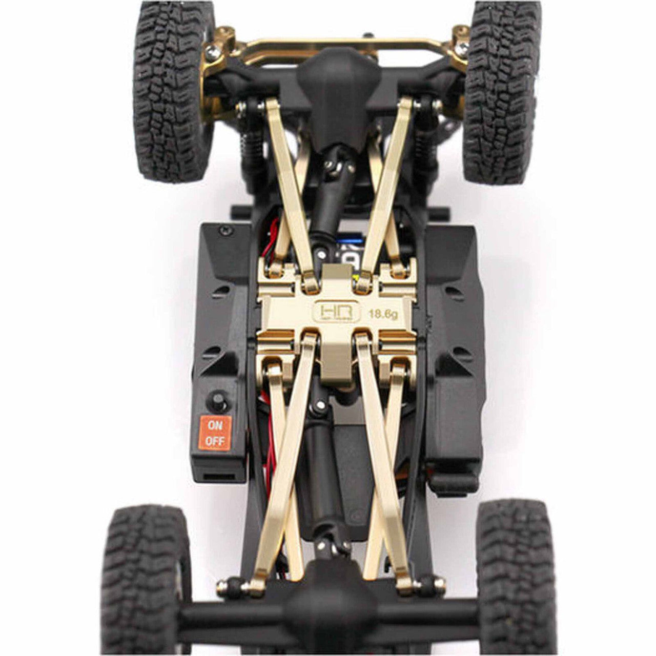 Hot Racing SCX30 Brass Center Gear Box Mount