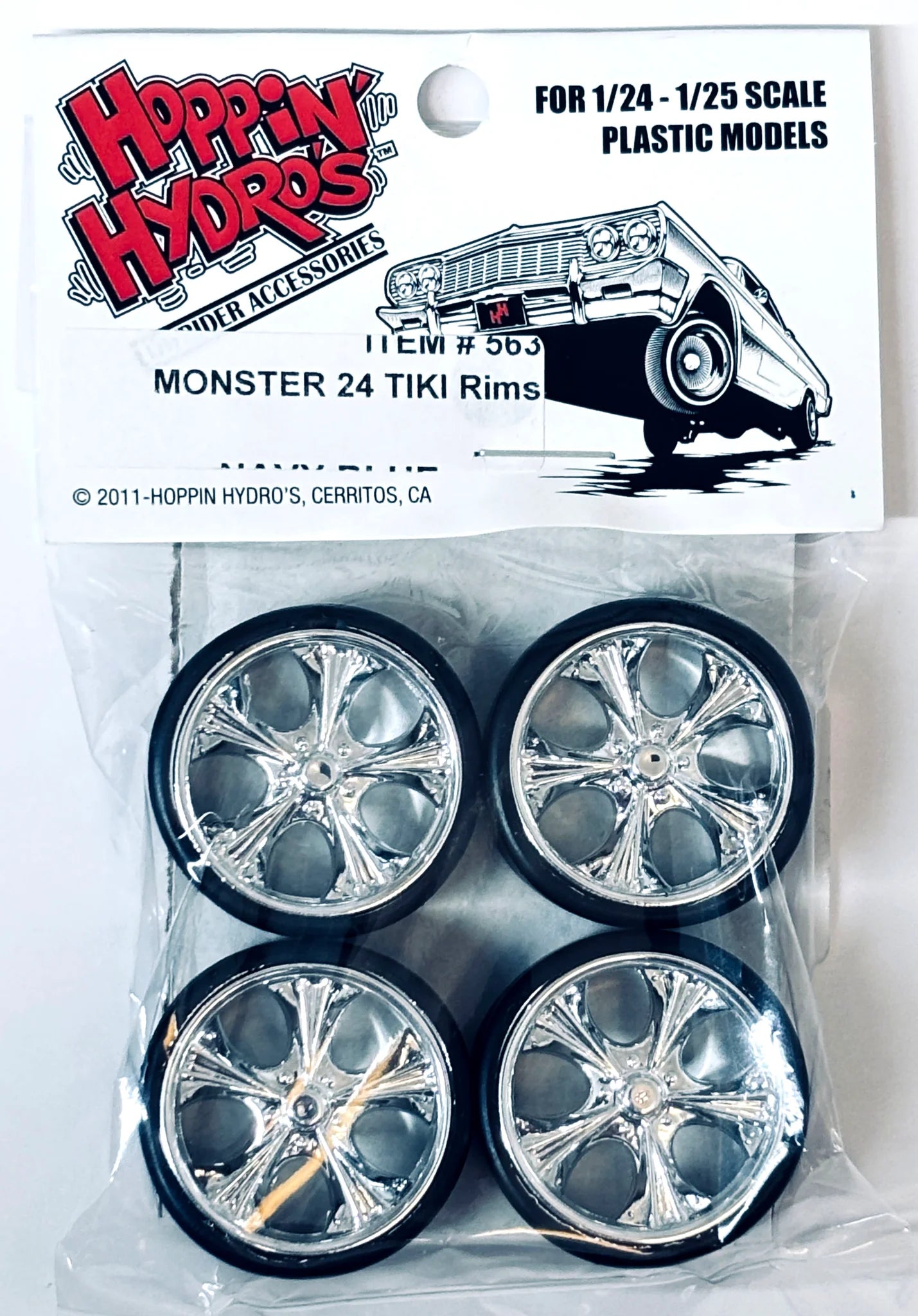 Hoppin Hydros 1/24-1/25 Monster 20 Fours Monster Tikis Chrome w/Tires