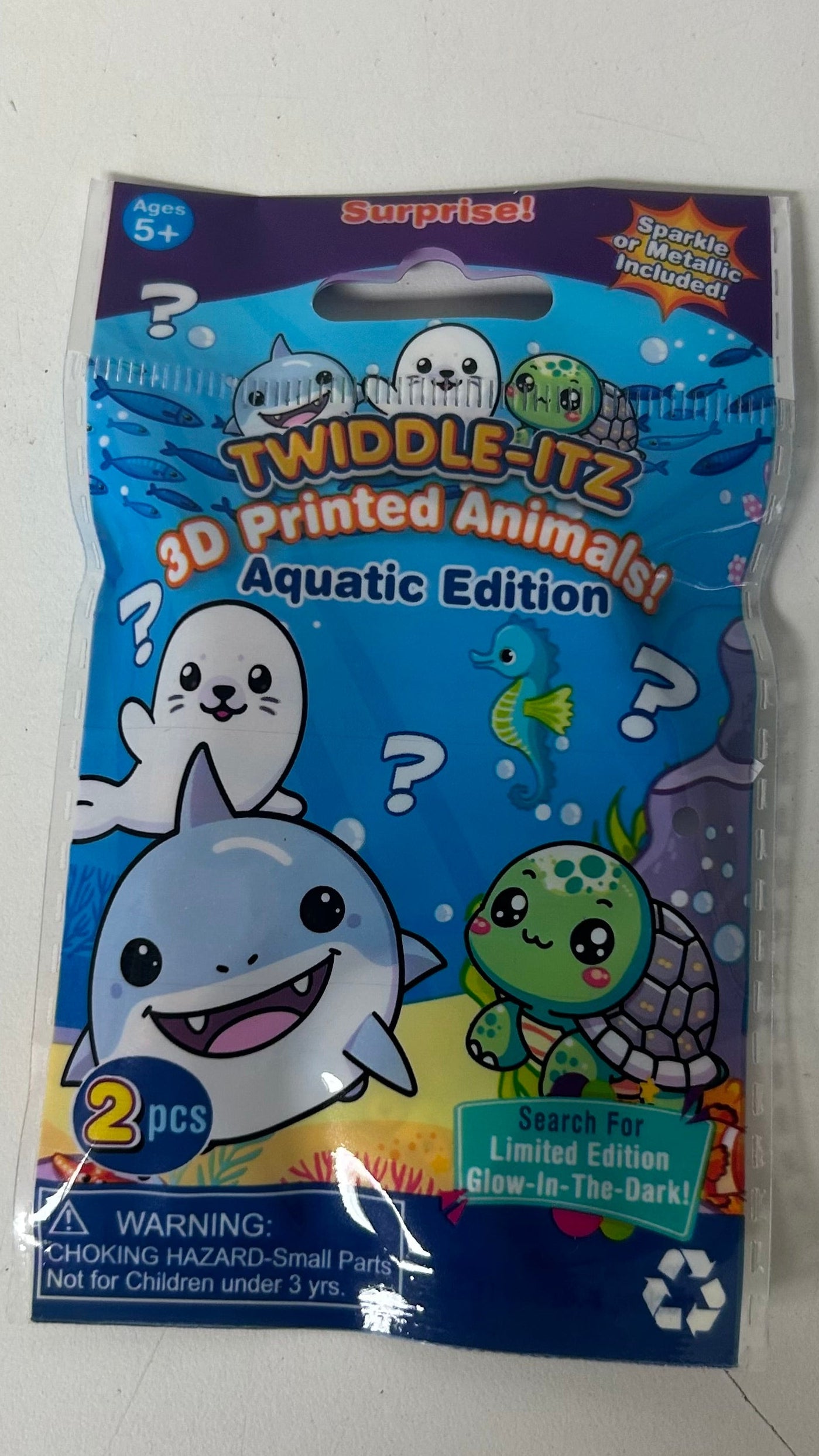 Zorbitz Twiddle 3D Printed Animals - Aquatic Edition (Surprise blind box)
