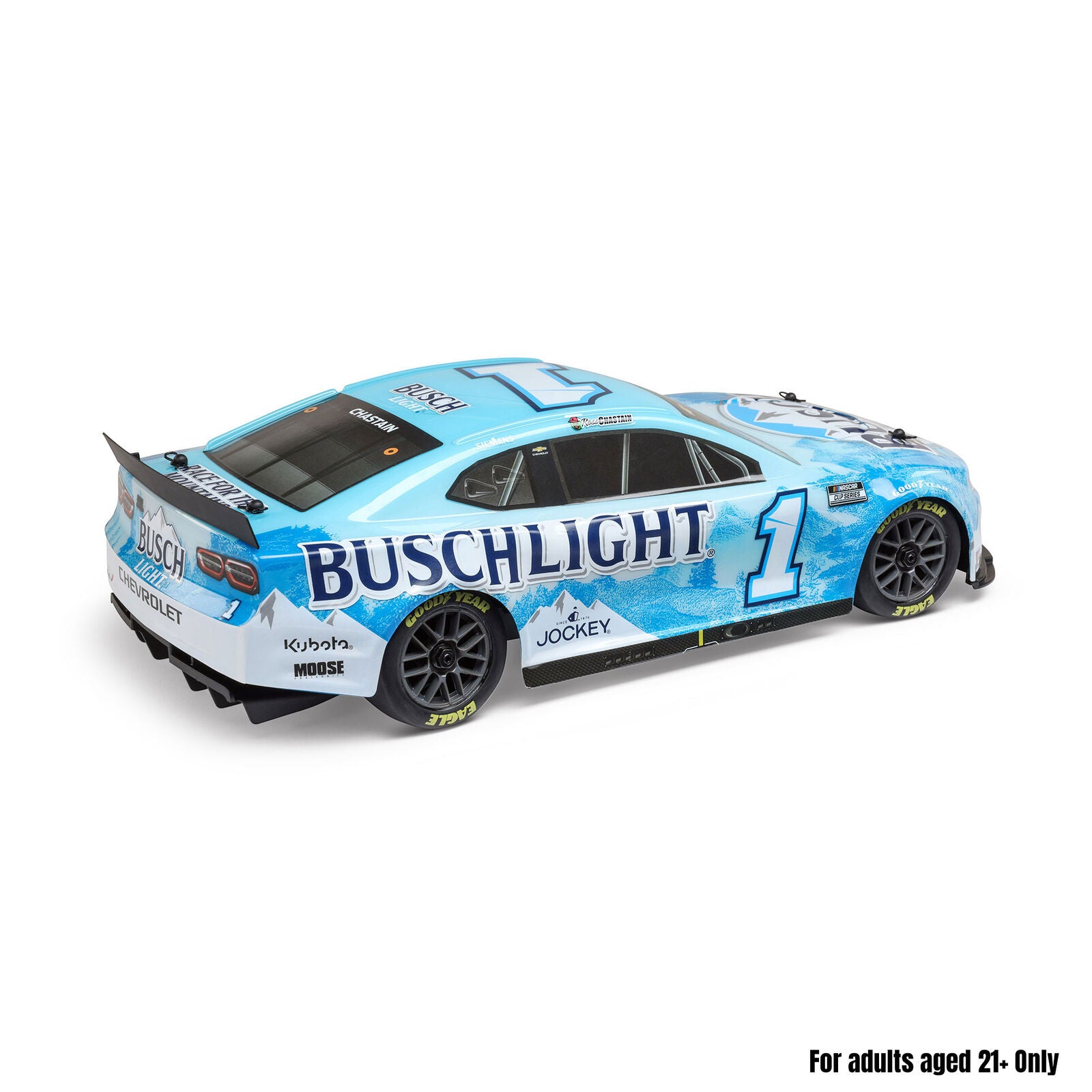 Losi 1/12 NASCAR RC Race Car Ross Chastain No. 1 Busch Light 2025 Chevrolet Camaro ZL1 2S AWD RTR Brushed On-Road (Battery & Charger Included)