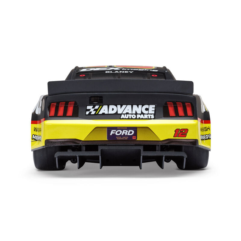 Losi 1/12 NASCAR RC Racecar Ryan Blaney No. 12 Advance Auto 2025 Ford Mustang 2S AWD RTR Brushed On-Road