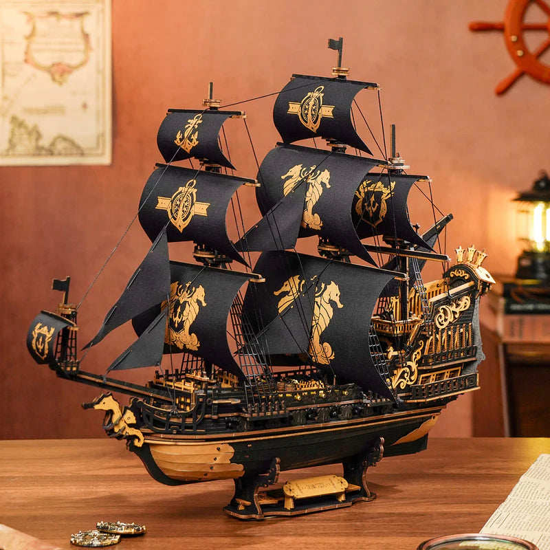 ROKR The Seahorse Barque 3D Wooden Puzzle