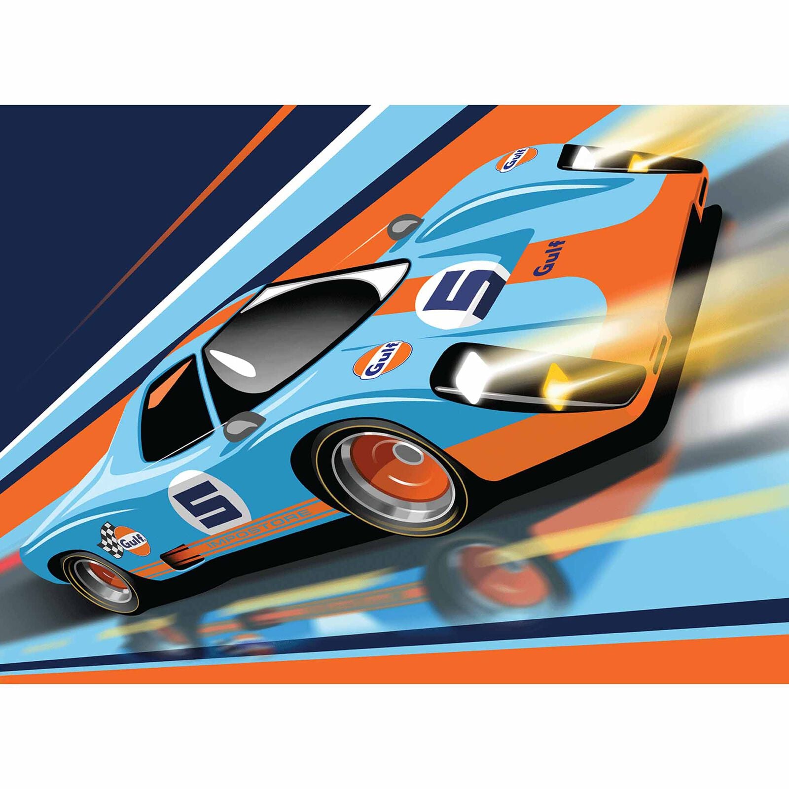 MPC 1/25 Gulf Racing Inpostore Collector Tin Plastic Model Kit