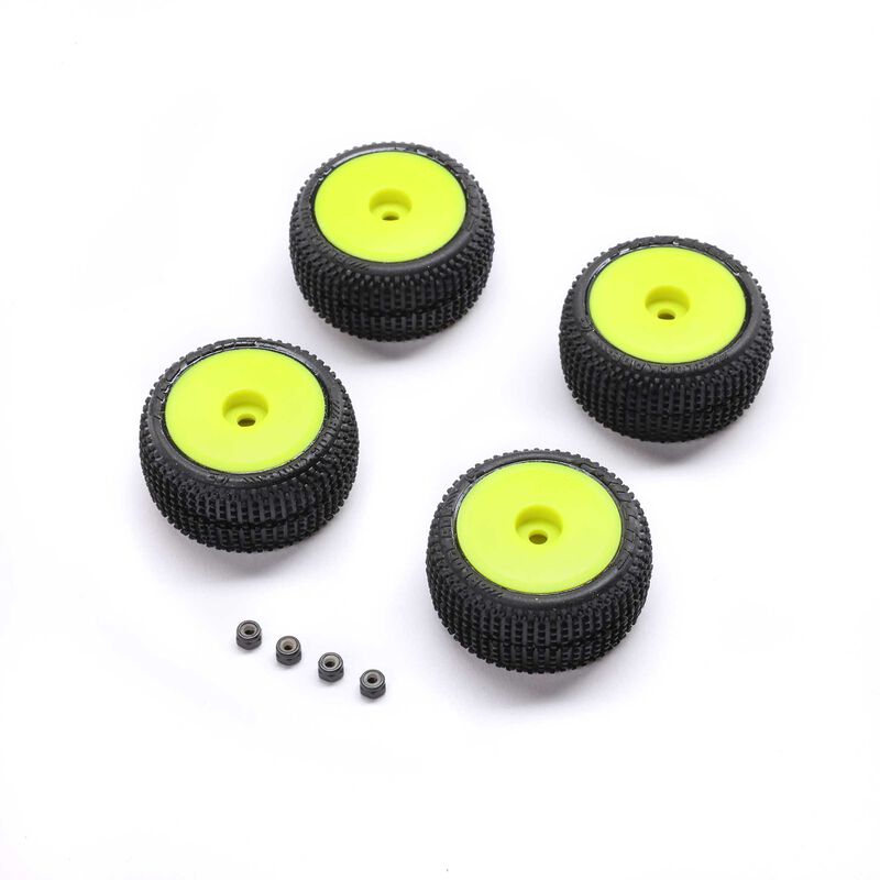 Pro-Line Blockade Tire, Pro-Line OE, Wheel, Yellow, Mounted: Micro-T