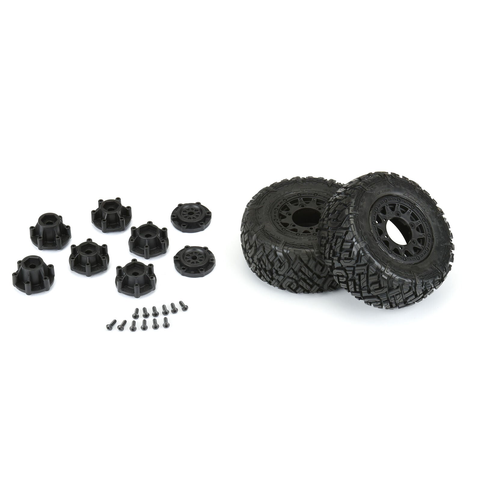 Pro-Line 1/10 Icon M2 Front/Rear 2.2"/3.0" SC Mounted 12mm Black Raid Wheels (2)