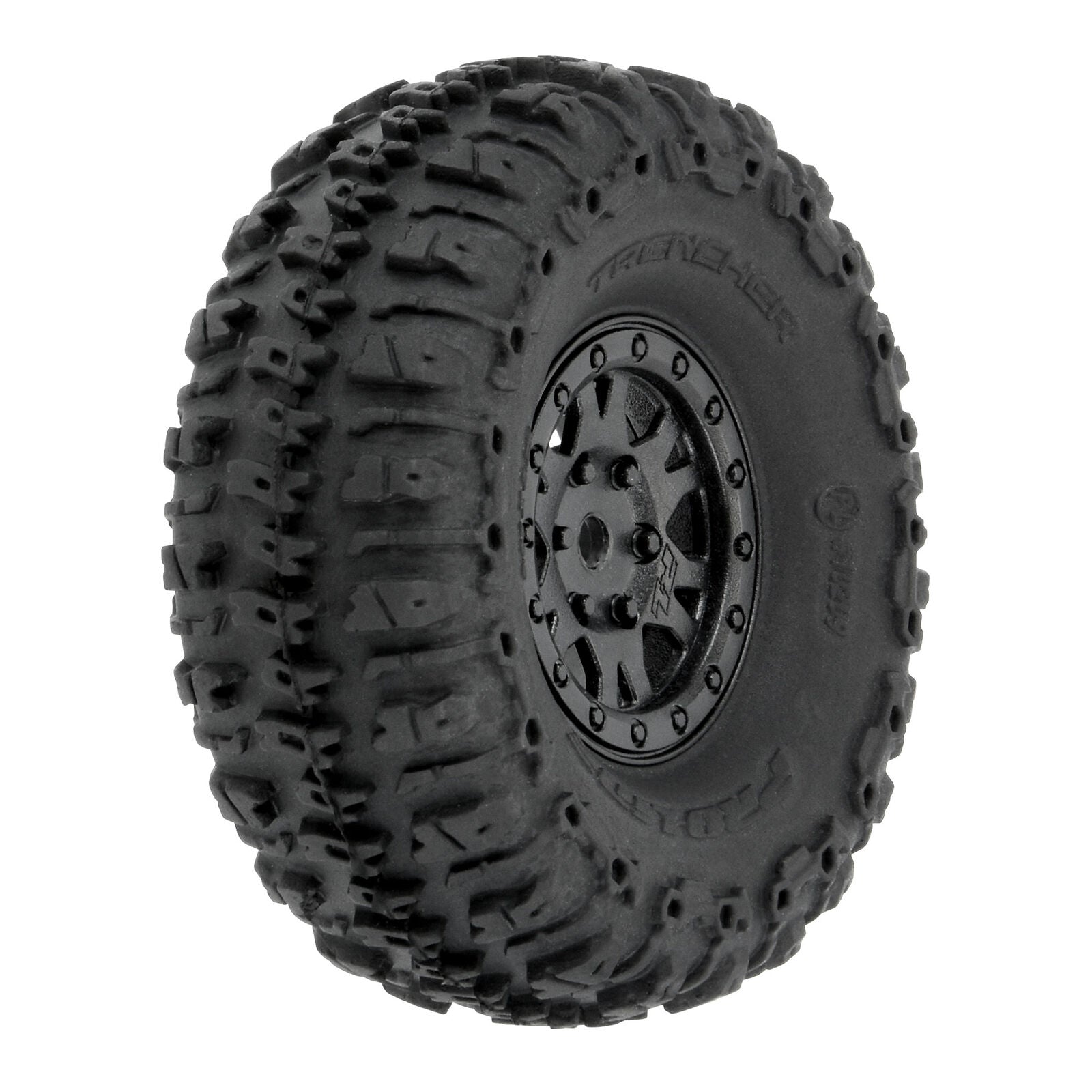 Pro-Line 1/24 SCX24 Trencher F/R 1.0" Tires Mounted 7mm Black Impulse Wheels (4)
