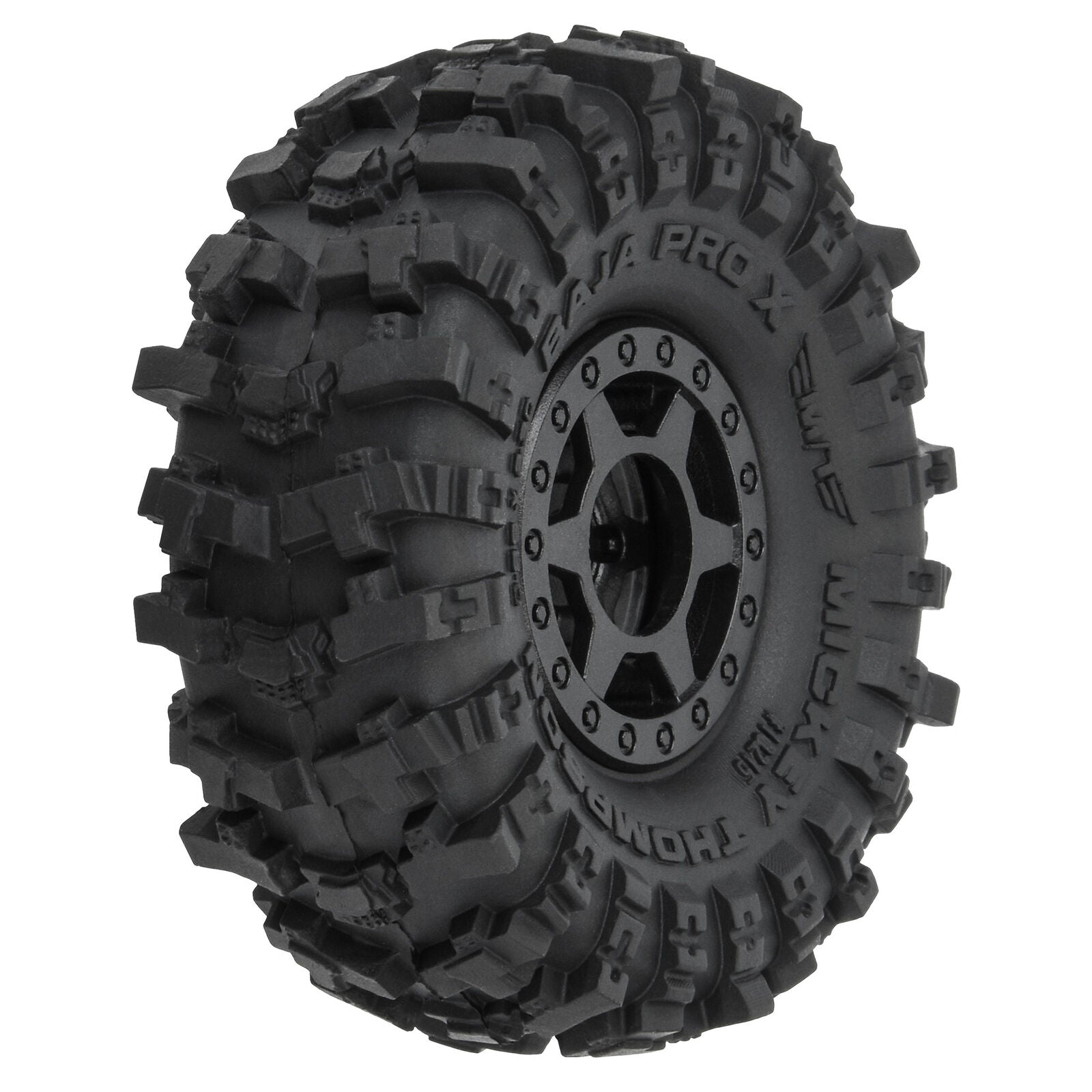 Pro-Line 1/24 Mickey Thompson Baja Pro X F/R 1.0" MTD 7mm Black Holcomb Wheels (4)