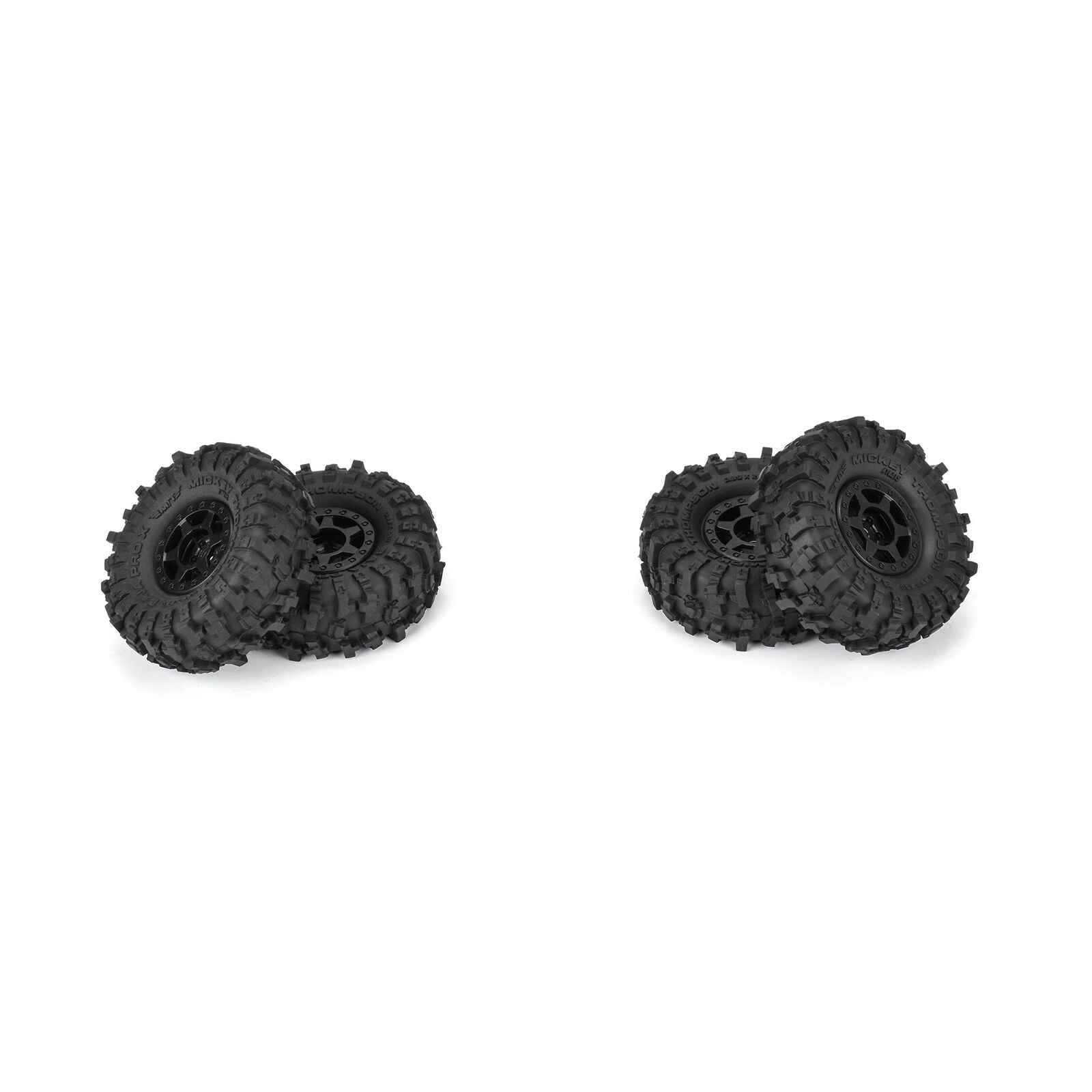 Pro-Line 1/24 Mickey Thompson Baja Pro X F/R 1.0" MTD 7mm Black Holcomb Wheels (4)