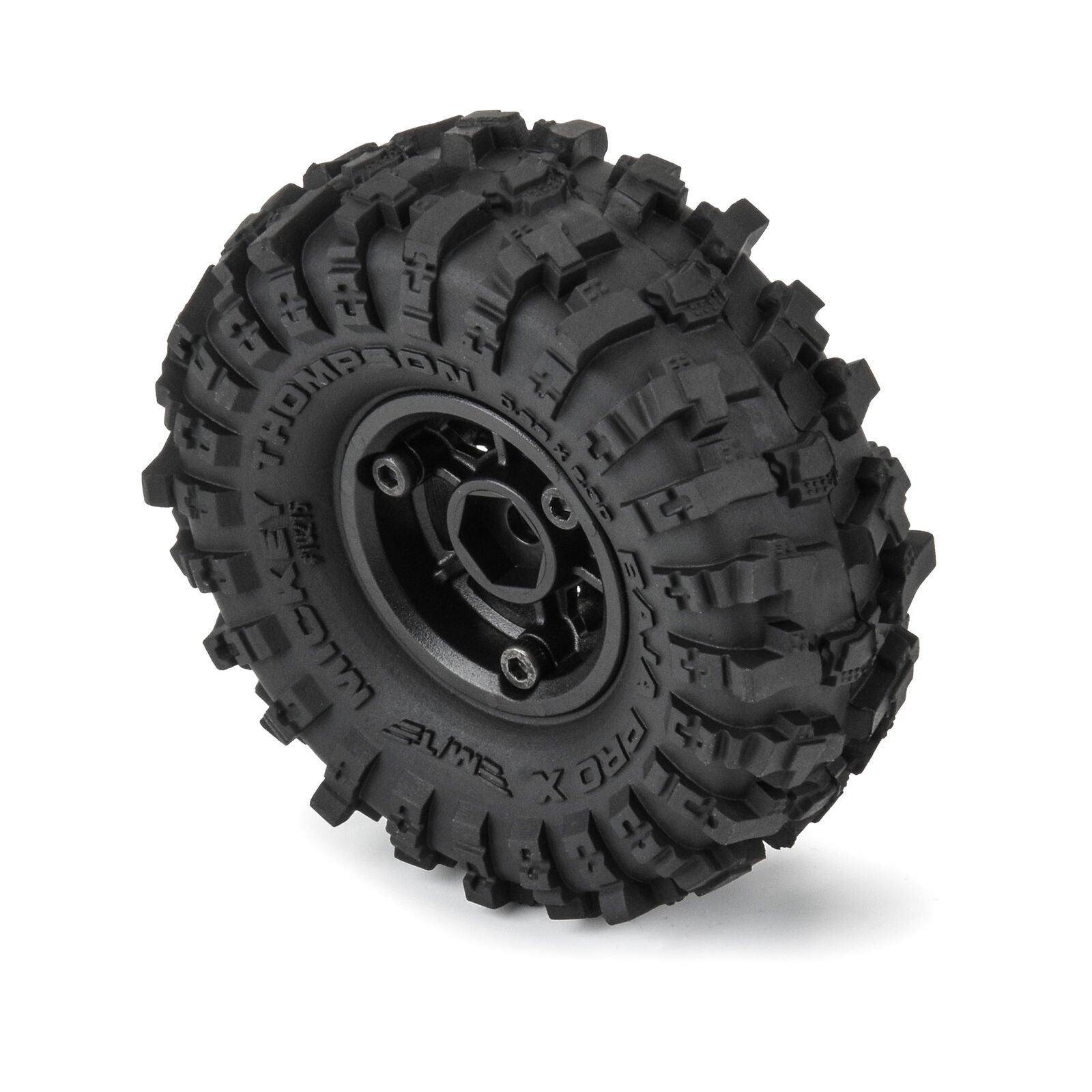 Pro-Line 1/24 Mickey Thompson Baja Pro X F/R 1.0" MTD 7mm Black Holcomb Wheels (4)