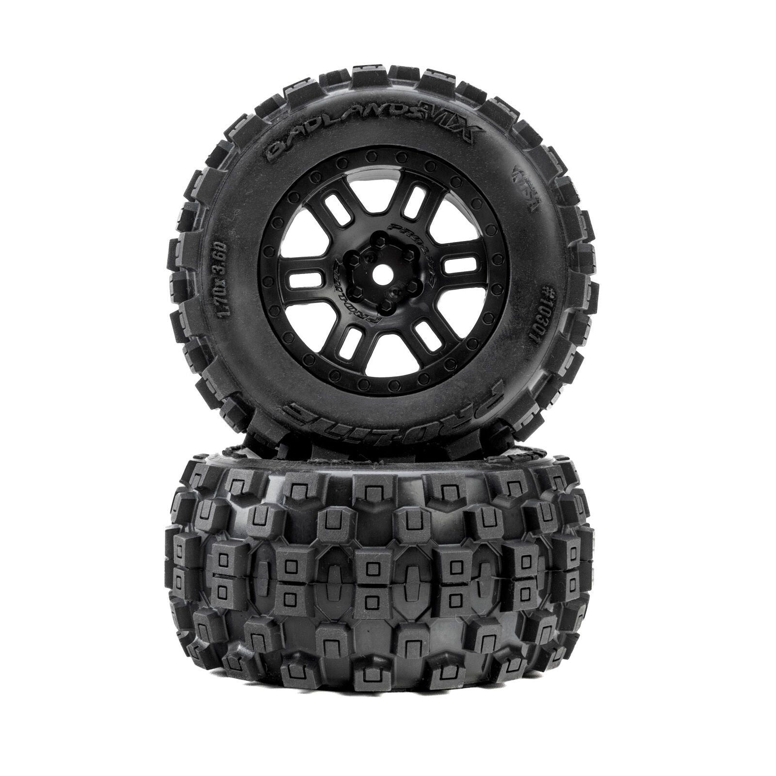 Pro-Line Arrma Mini Kraton MTD 12mm Split Six Badlands Front/Rear Tires (Black) (2)
