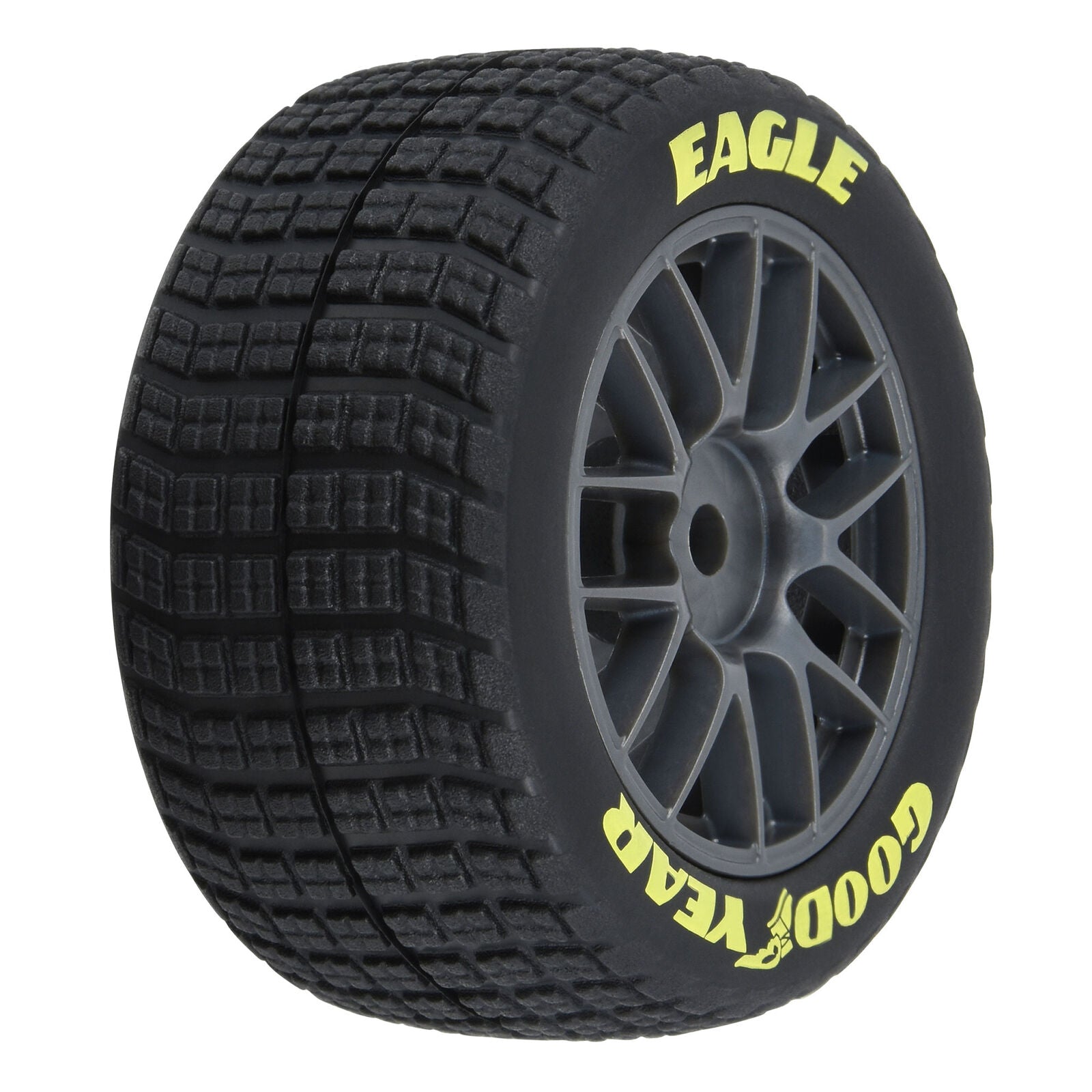 Pro-Line 1/12 Goodyear Eagle Dirt Tire F/R MTD Gray Wheels (4): Losi NASCAR