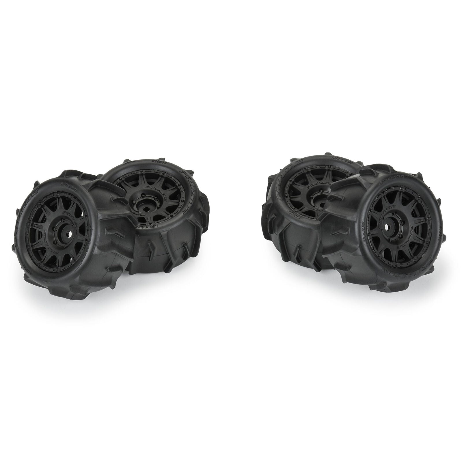 Pro-Line Granite Grom 1/18 Dumont F/R Tires MTD 12mm Black Raid Wheels (4)