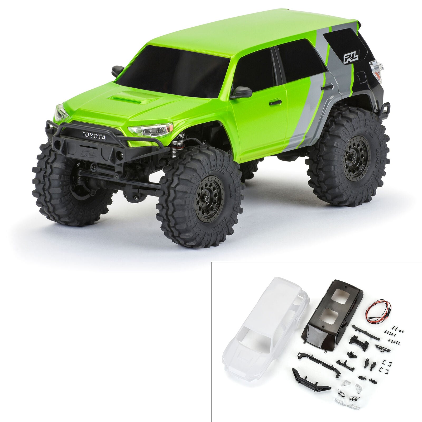 Pro-Line SCX24 1/24 2024 Toyota 4Runner TRD Pro Hard Body Unassembled (White)