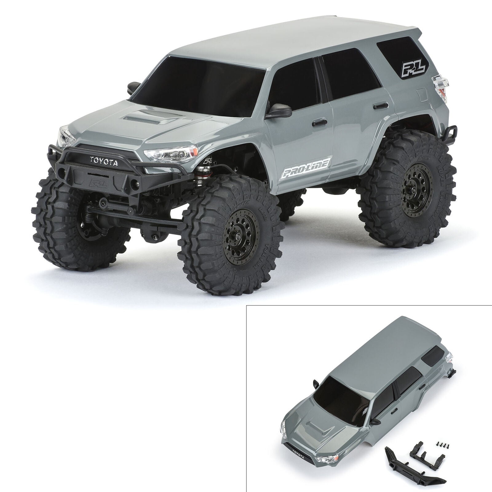 Pro-Line SCX24 1/24 2024 Toyota 4Runner TRD Pro Hard Body Unassembled (Gray)