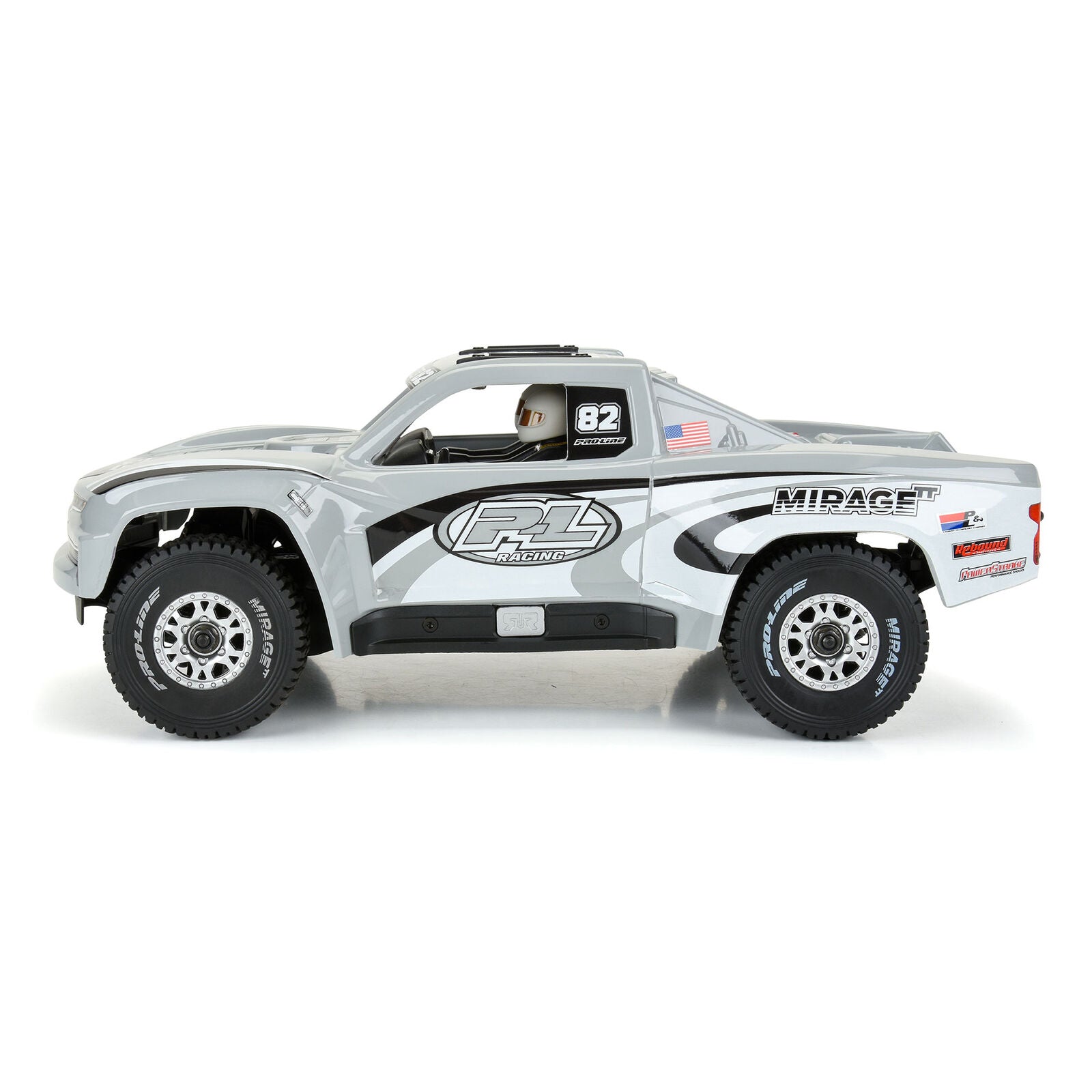 Pro-Line 1/16 Pre-Cut 2019 Chevy Silverado Trophy Truck Gray Grom Body