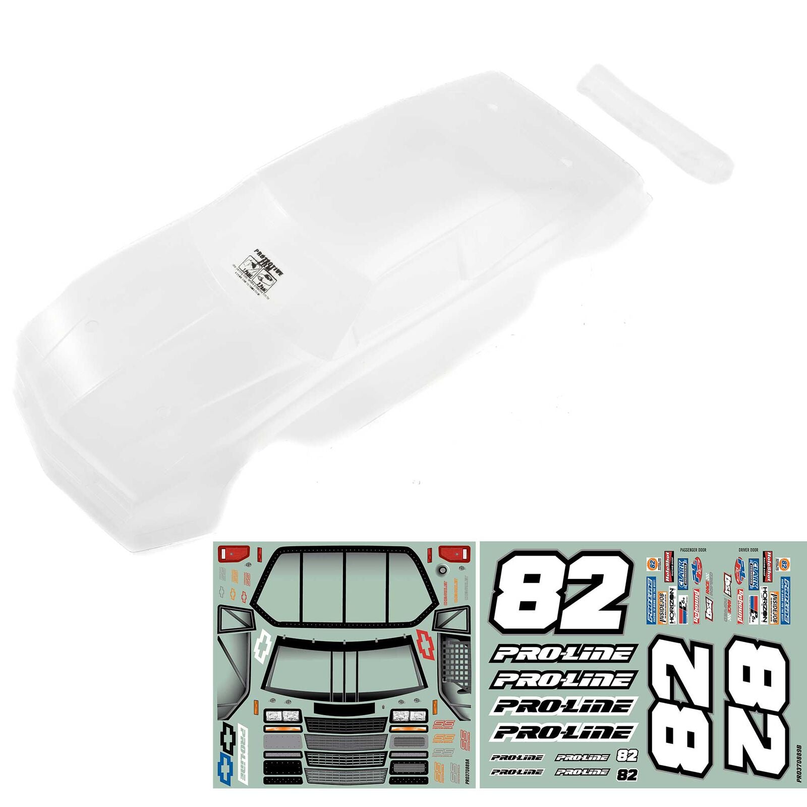 Pro-Line Losi NASCAR 1/12 Pre-Cut 1986 Chevy Monte Carlo Clear Body