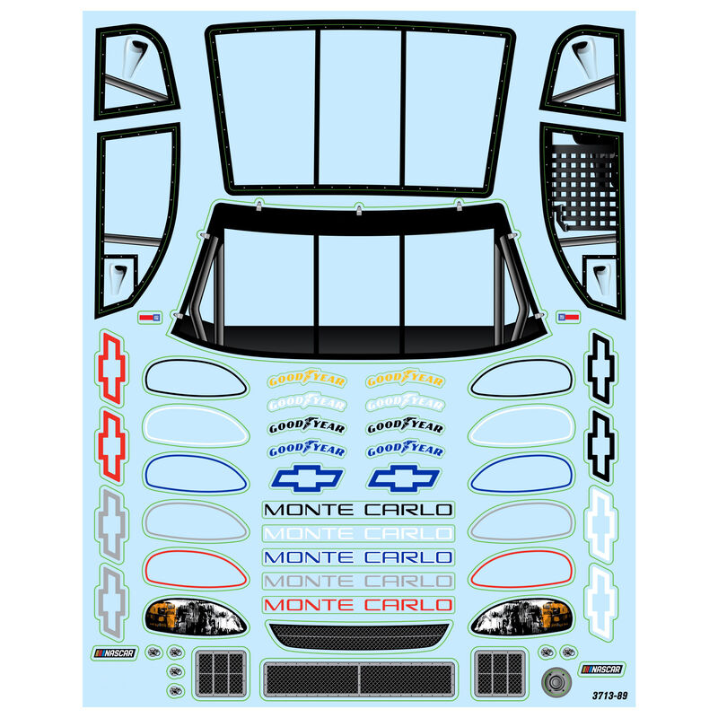 Pro-Line 1/12 Pre-Cut 1996 Chevy Monte Carlo Clear Body: Losi NASCAR