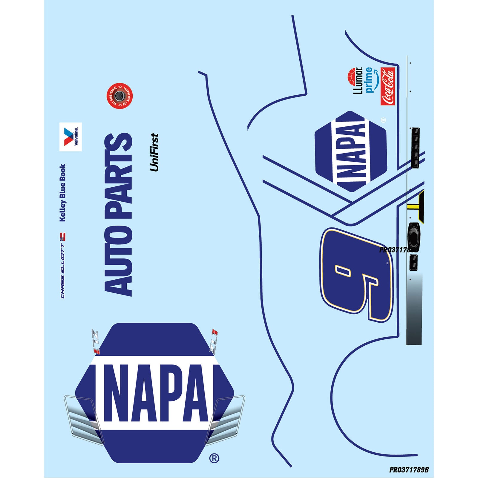 Pro-Line Racing Limited Edition 1/12 Chase Elliott #9 NAPA DIY Clear 2025 Body: Losi NASCAR